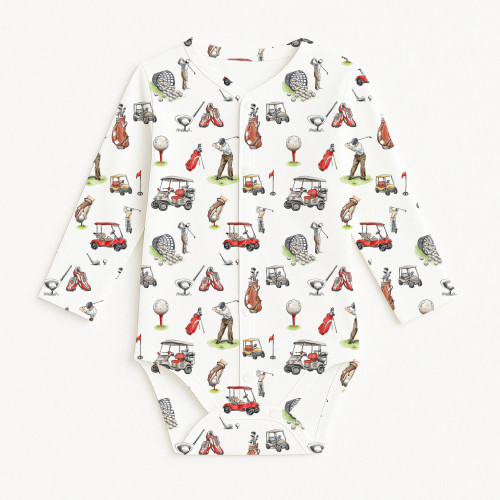 Printed Long-Sleeve Front F..