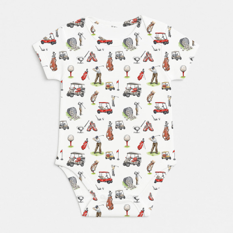 Printed Short-Sleeve Bodyvest for Babies BSHL001 Golf Printed Short-Sleeve Bodyvest for Babies BSHL001 Golf