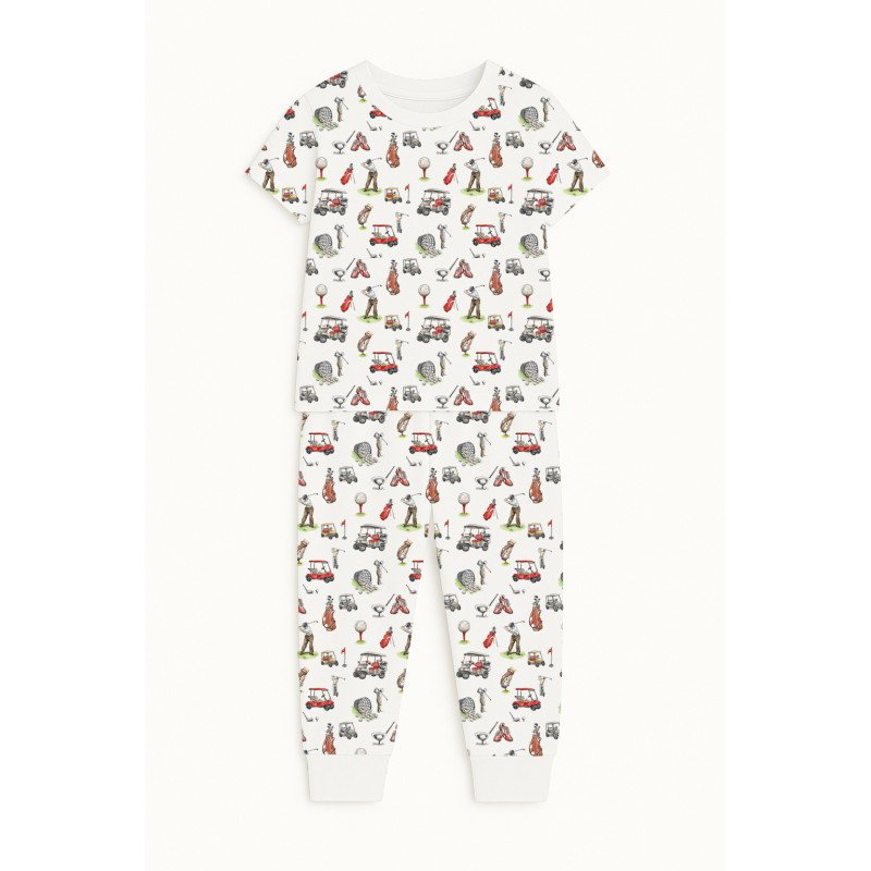 Patterned Supima Cotton Pyjamas Set PJ008 Golf Patterned Supima Cotton Pyjamas Set PJ008 Golf