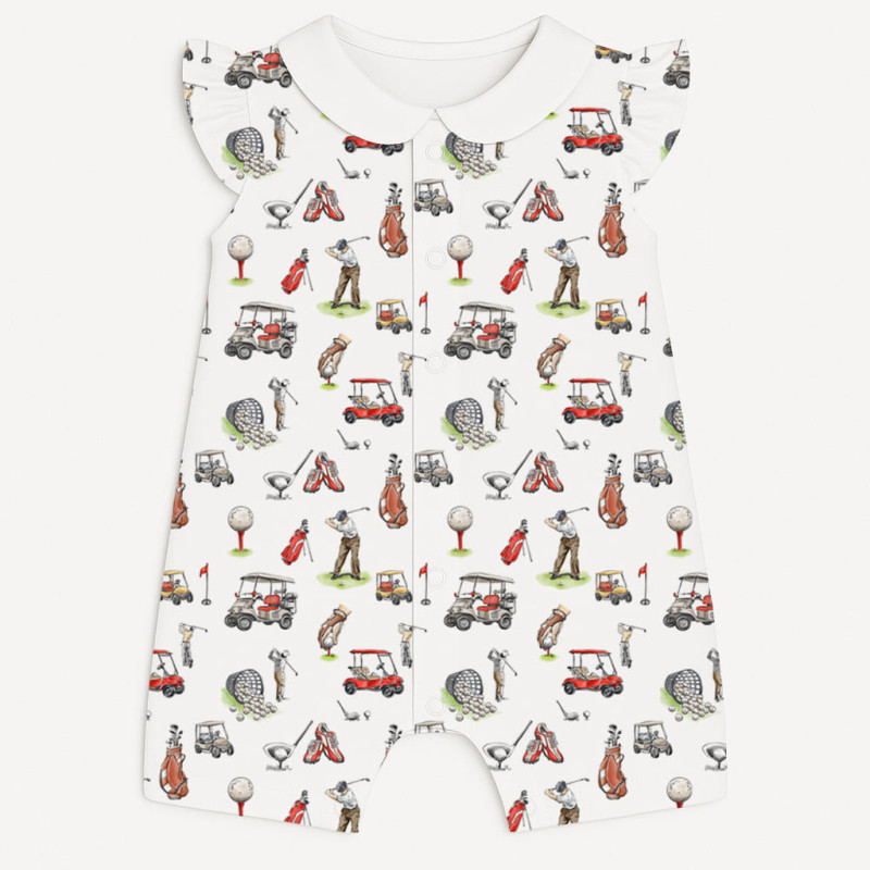 Supima Cotton Shortie with Ruffles and Collar – R007CL Golf