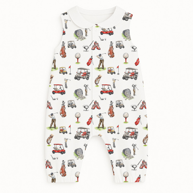 Long Supima Cotton Shortie with Sleeves and Collar R009CL Golf