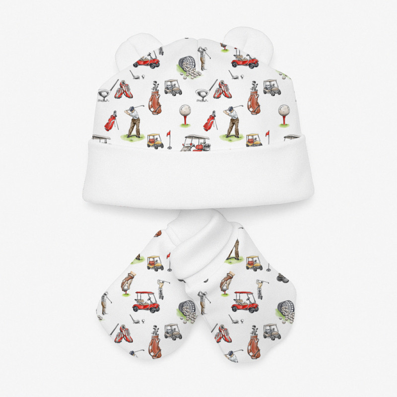 Hat and Mittens Set010 Golf