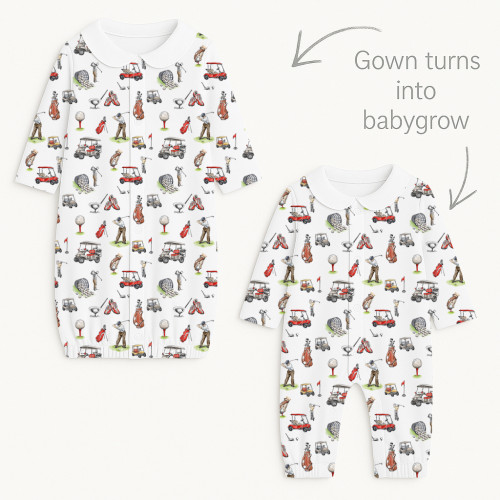 Baby converter gown with co..