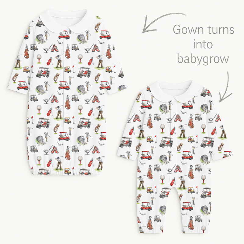 Baby converter gown with collar TR003 Golf