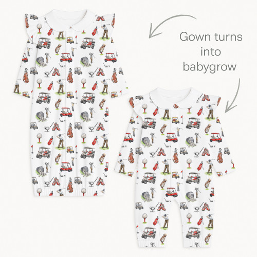 Baby converter gown with co..