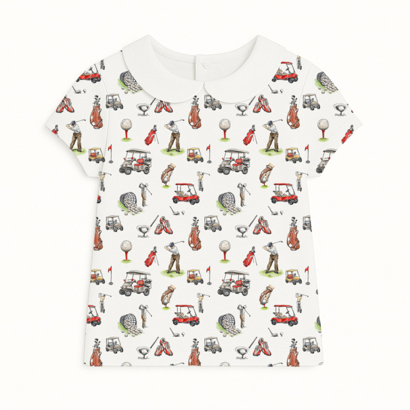 Short Sleeve T-shirt for Boys and Girls with Collar TSH001CL Golf Short Sleeve T-shirt for Boys and Girls with Collar TSH001CL Golf