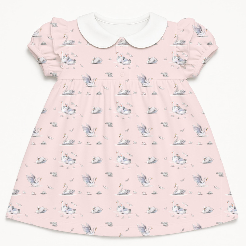 Supima Cotton Night Dress with Ruffle DR019CL Swan