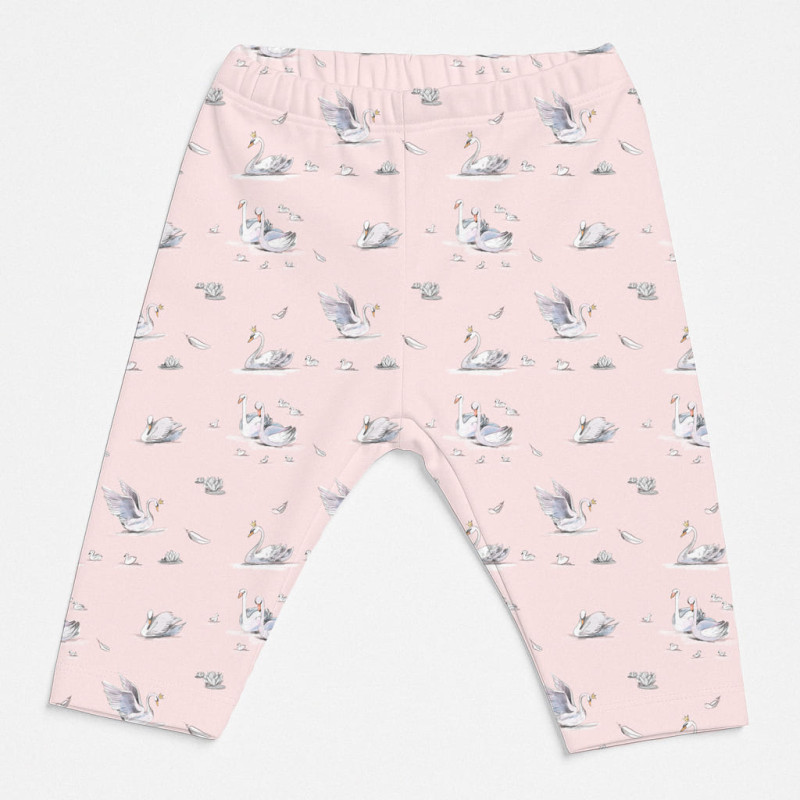 Girls’ Organic Pima Cotton Leggings L003 Swan Girls’ Organic Pima Cotton Leggings L003 Swan