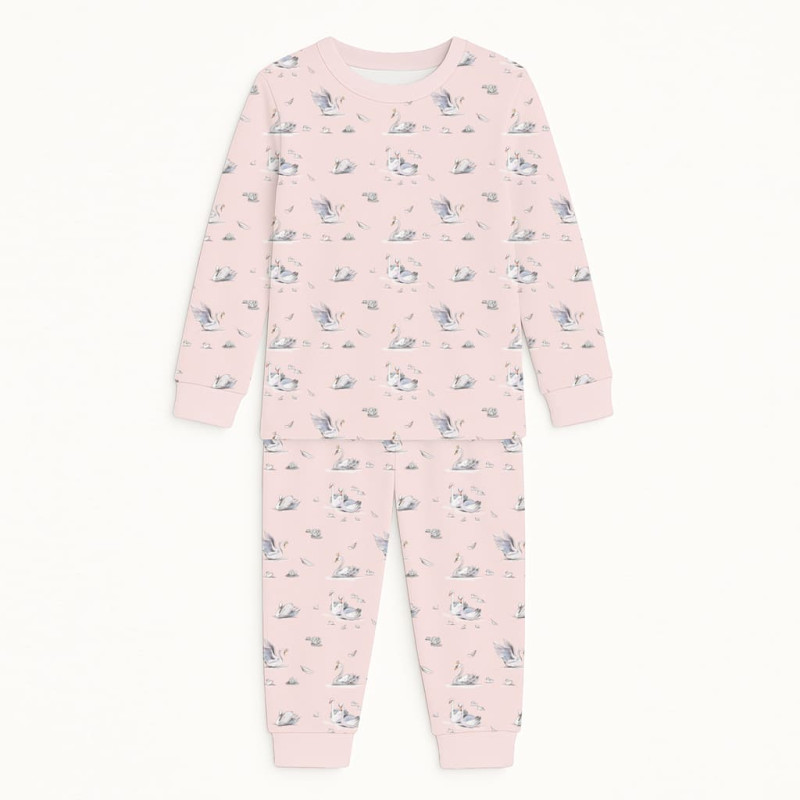 Дитяча піжама з довгим рукавом з 100% pima котона PJ001 Swan