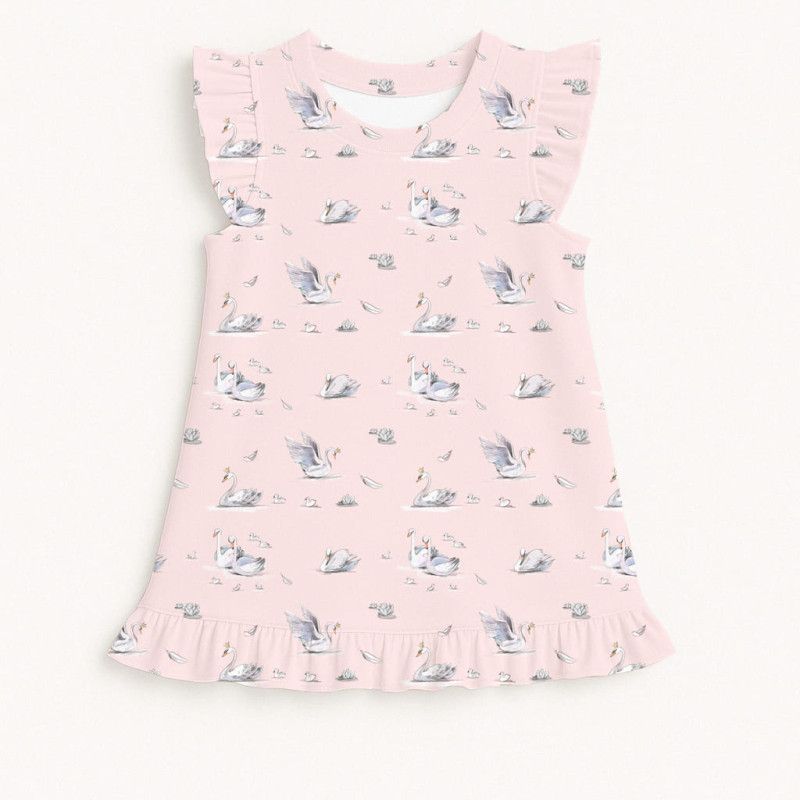 Frill Trim Sleeveless Top for Girls TSH003 Swan Frill Trim Sleeveless Top for Girls TSH003 Swan