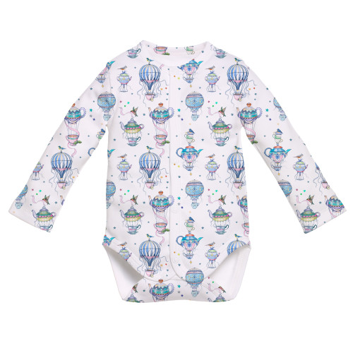 Printed Long-Sleeve Front F..