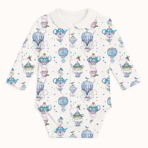 Printed Long-Sleeve Front F..
