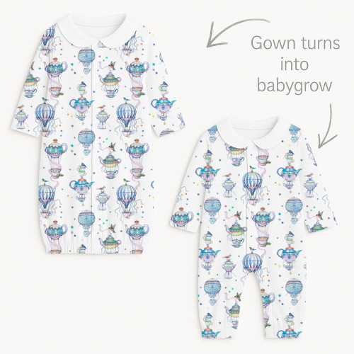 Baby converter gown with co..