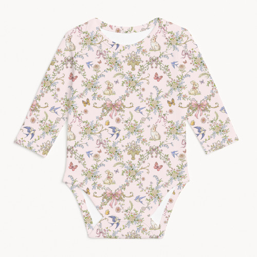 Printed Long-Sleeved Bodyve..