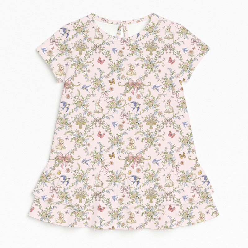 Supima Cotton Night Dress with Ruffle DR002 PETAL