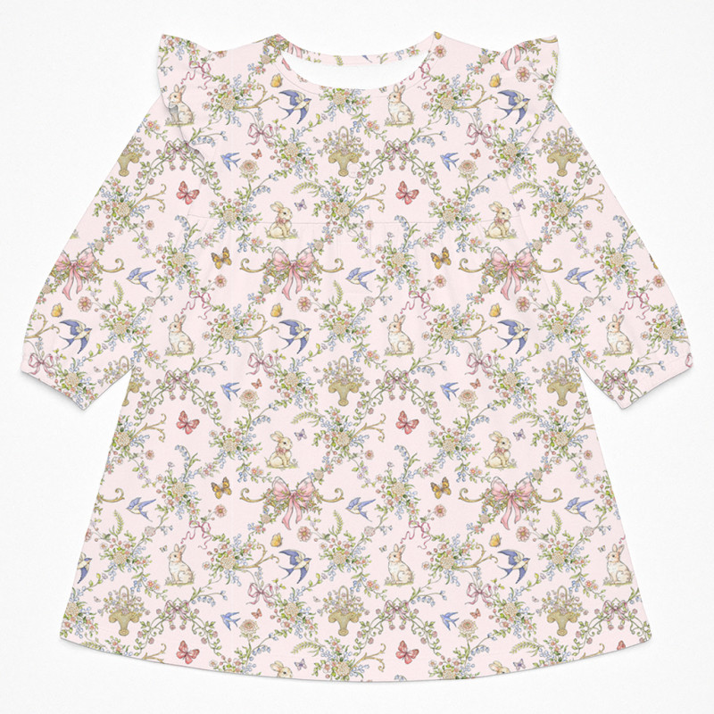 Charming Long-Sleeved Night Dress with Ruffles DR017 PETAL