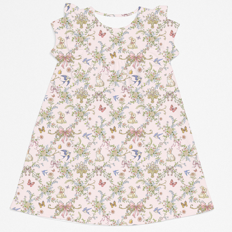 Supima Cotton Night Dress with Ruffle DR018 PETAL