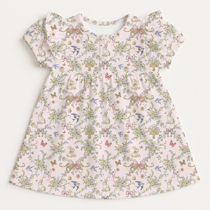 Supima Cotton Night Dress with Ruffle DR019 PETAL