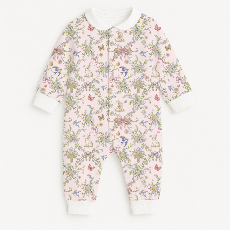 Long sleeve Romper for baby with collar K060CL PETAL Long sleeve Romper for baby with collar K060CL PETAL