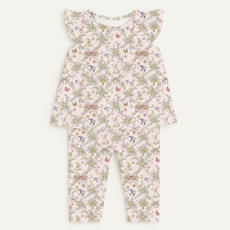 Yoke Girls Pyjama 100% organic Cotton PJ015 PETAL Yoke Girls Pyjama 100% organic Cotton PJ015 PETAL