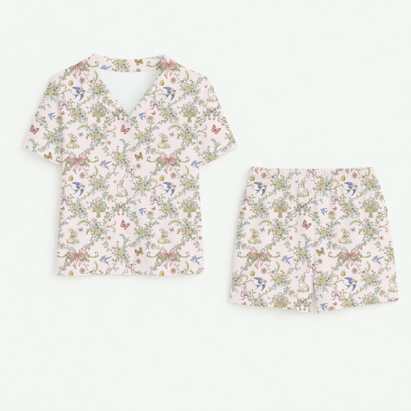 Children’s Pajama Set with Short Sleeves and Shorts PJ023 PETAL