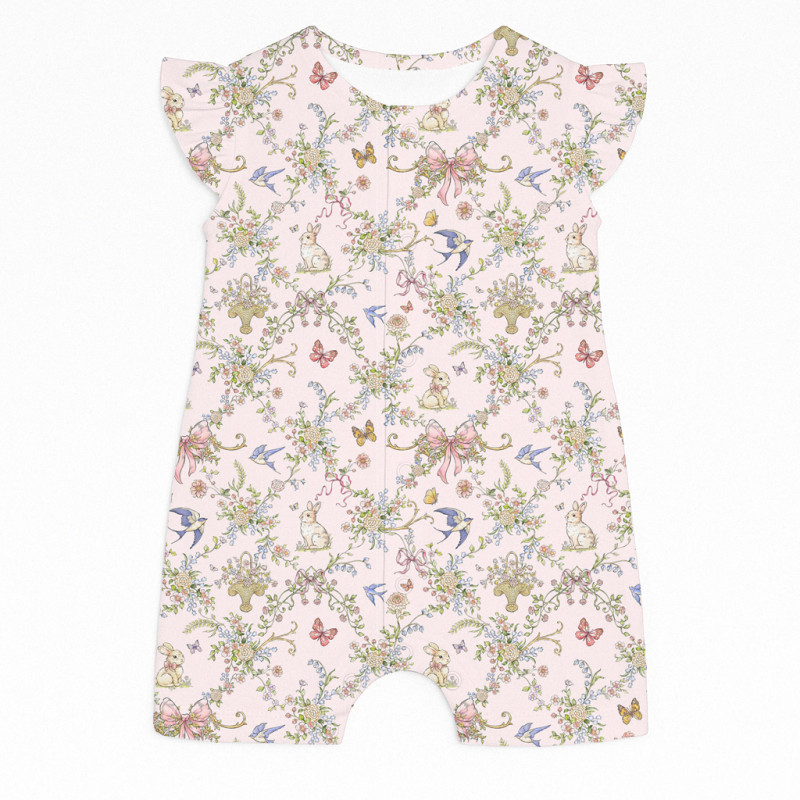 Supima Cotton Shortie with Ruffles – R007 PETAL Supima Cotton Shortie with Ruffles – R007 PETAL
