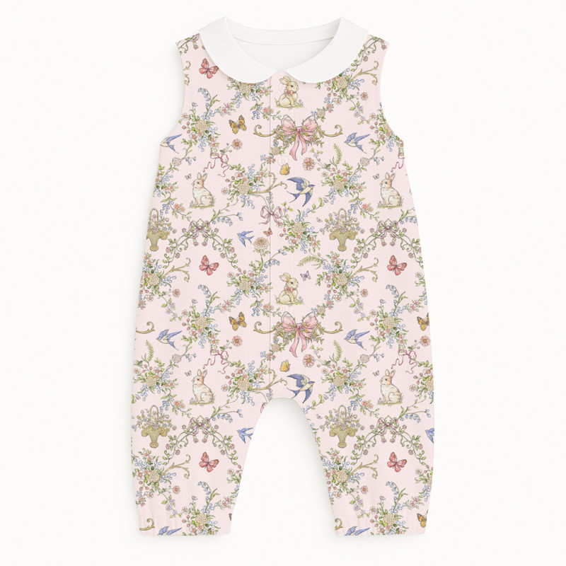 Long Supima Cotton Shortie with Sleeves and Collar R009CL PETAL