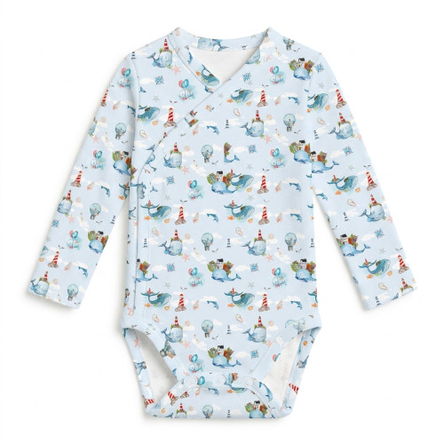 Printed Long-Sleeve Kimono ..
