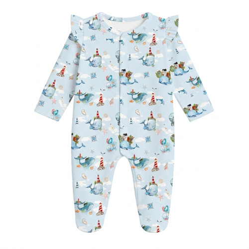 Babygrow with ruffles 100% ..