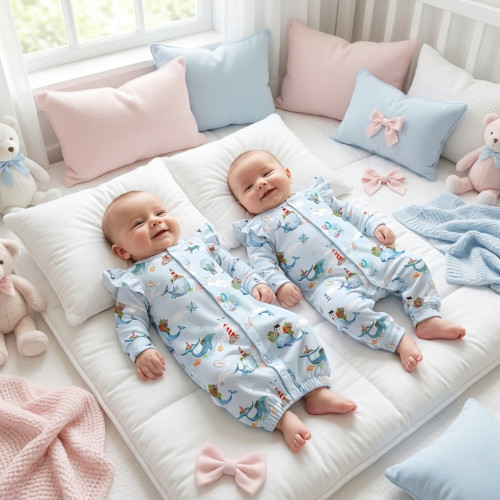 Baby converter gown with ru..