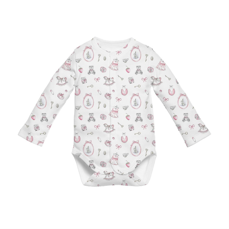 Printed Long-Sleeve Front Fastening Bodyvest for Babies BLS005