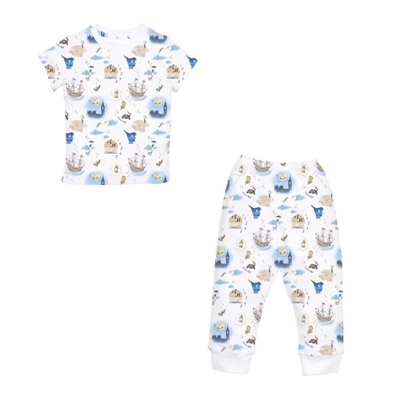 Patterned Supima Cotton Pyjamas Set PJ008 Peter Pan Patterned Supima Cotton Pyjamas Set PJ008 Peter Pan