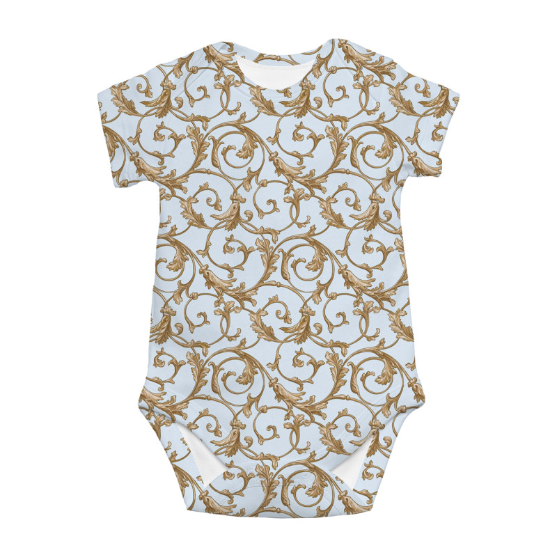 Printed Short-Sleeve Bodyvest for Babies BSHL001 Allure Blue Printed Short-Sleeve Bodyvest for Babies BSHL001 Allure Blue