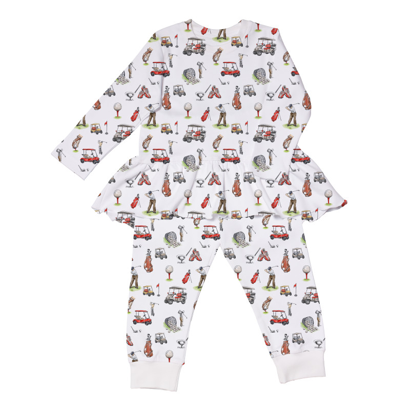 Luxury Long Adult Pyjama Set PW109 Golf Luxury Long Adult Pyjama Set PW109 Golf