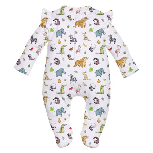 Babygrow with ruffles 100% pima cotton K065 Babygrow with ruffles 100% pima cotton K065