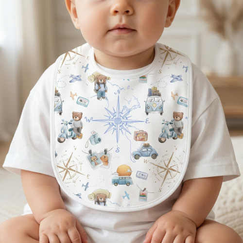 Baby Bib with Picot Trim BI..