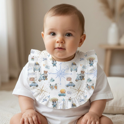 Baby Bib with Ruffles for g..
