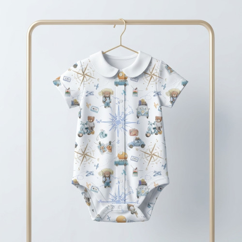 Printed Short-Sleeve Front ..