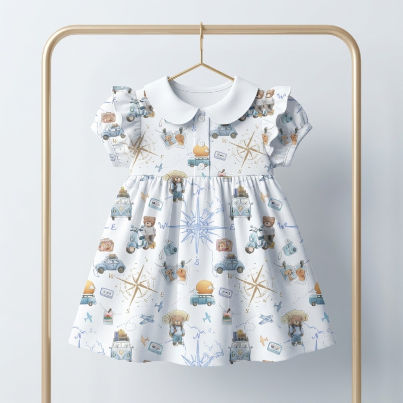 Supima Cotton Night Dress with Ruffle DR019CL VOYAGE Supima Cotton Night Dress with Ruffle DR019CL VOYAGE