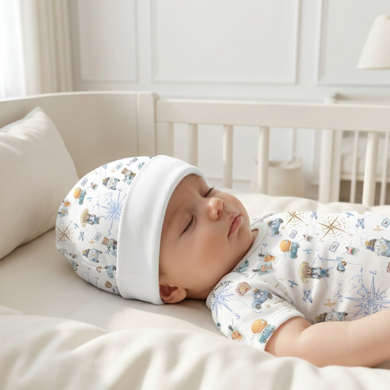 Cotton Baby Hat H004 VOYAGE Cotton Baby Hat H004 VOYAGE