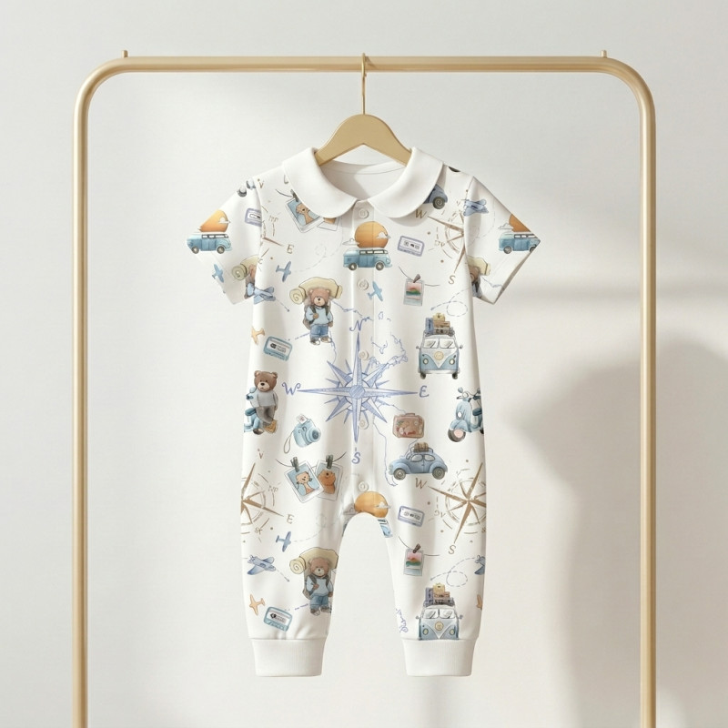 Romper Short sleeve with Collar K061CL VOYAGE