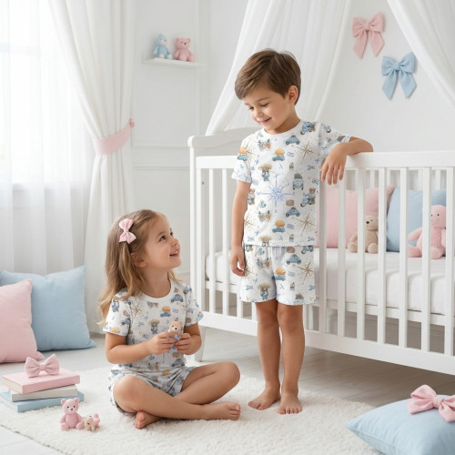 Pyjama short sleeve 100% or..