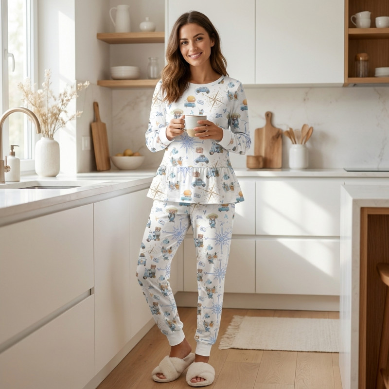 Luxury Long Adult Pyjama Set PW109 VOYAGE Luxury Long Adult Pyjama Set PW109 VOYAGE
