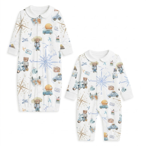 Baby converter gown with co..