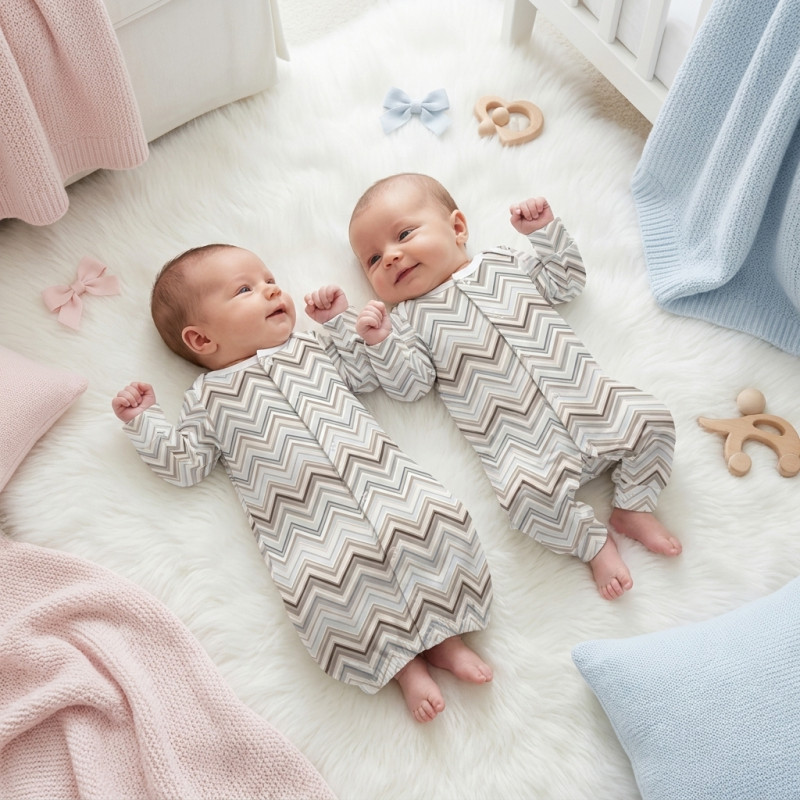 Baby converter gown TR001 Zig Zag Chocolate Baby converter gown TR001 Zig Zag Chocolate