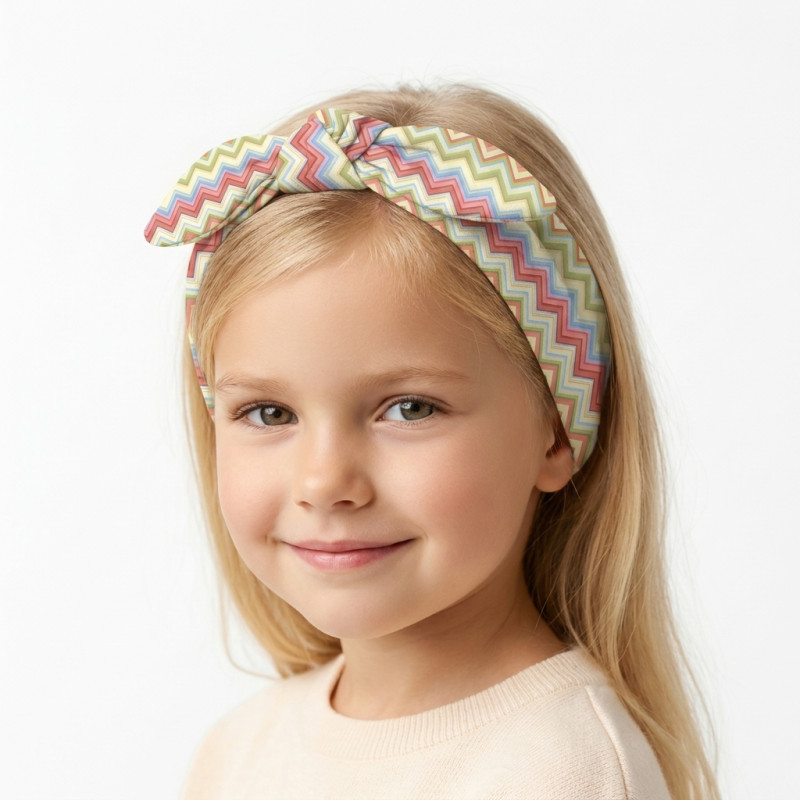 Baby Girls’ Headband My Little Pie BOW001 ZIG ZAG COLORFUL