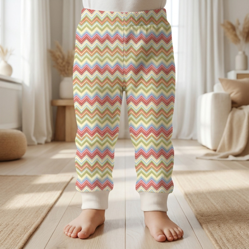 Cotton Baby Joggers BR001 ZIG ZAG COLORFUL Cotton Baby Joggers BR001 ZIG ZAG COLORFUL