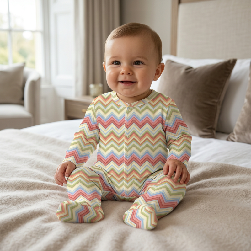 Babygrow My Little Pie K001 ZIG ZAG COLORFUL Babygrow My Little Pie K001 ZIG ZAG COLORFUL