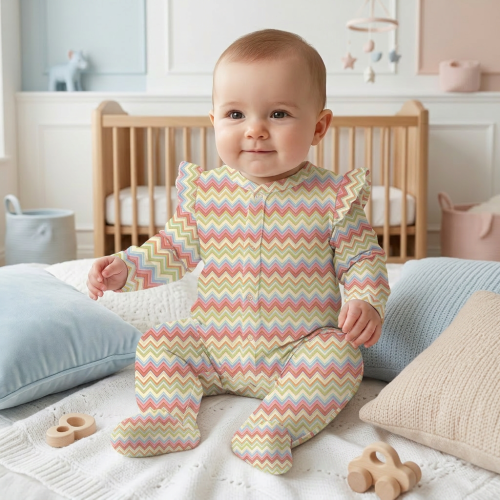 Babygrow with ruffles 100% ..