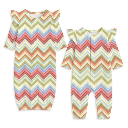 Baby converter gown with ru..
